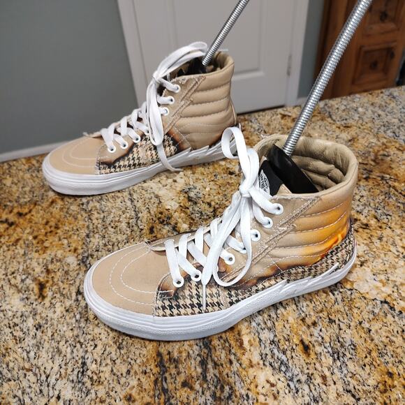 Vans Sk8-Hi Sneakers Tan/Pattern Women's 8 Mens 6.5 #721454 - Picture 4 of 15